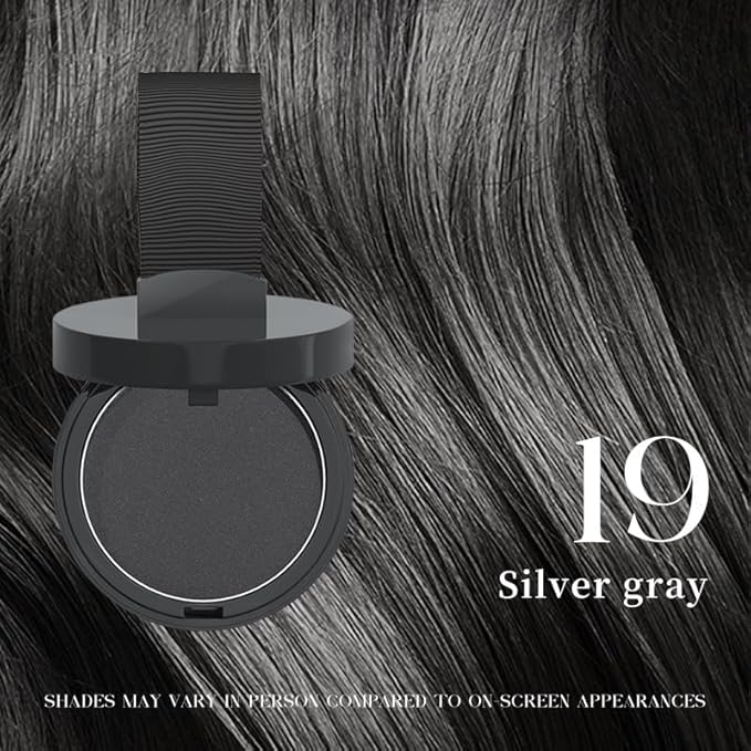 Maycheer Hairline Powder for Women - Hair Rich Shading Powder, 30 Colors Magic Root Cover Up (Silver Gray 19)