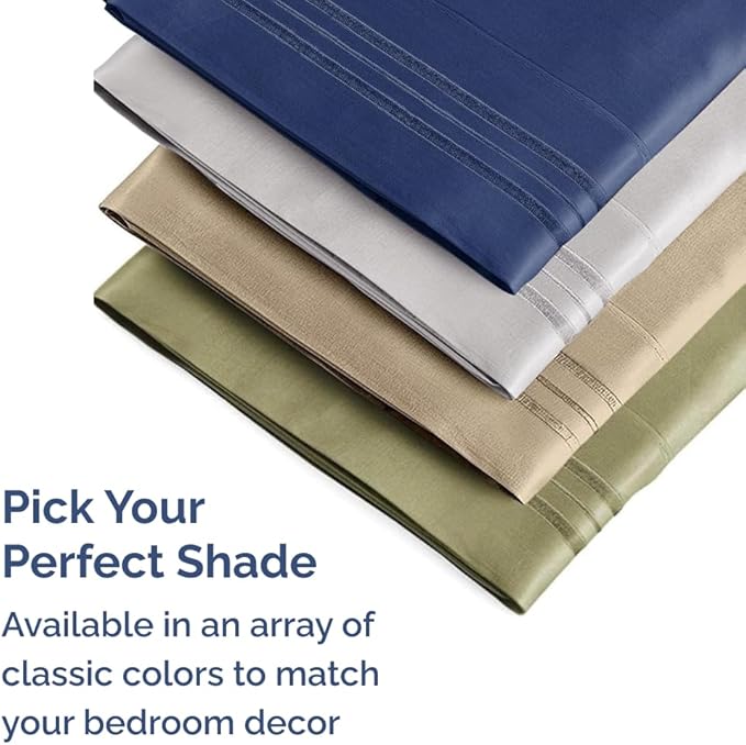 King Pillow Cases Set of 10 - Ultra Soft Hotel Quality Pillowcase Covers - Comfy & Wrinkle Free - Shrink, Stain and Fade Resistant - Easy-Care, Machine Washable Pillow Protectors - 10 Pcs Set - Wheat