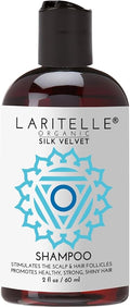 Laritelle Organic Travel Size Shampoo 2 oz | Chamomile, Geranium + Biotin+Keratin + Follicle Stimulating Rosemary, Ravintsara & Myrtle | Hair Loss Prevention, Clarifying, Softening, Strengthening | GF