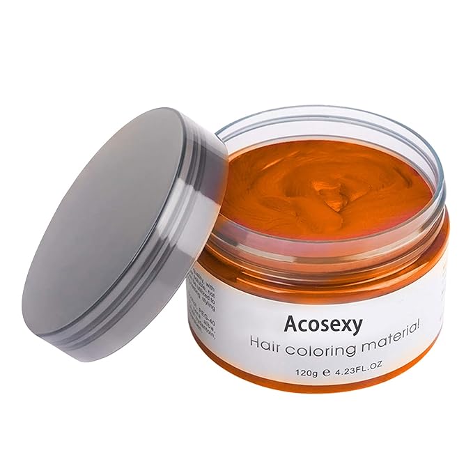 Orange Hair Spray Color Temporary, Hair Color Spray Wax, Ash for Cosplay, Party, Masquerade, Halloween (1 Pack)