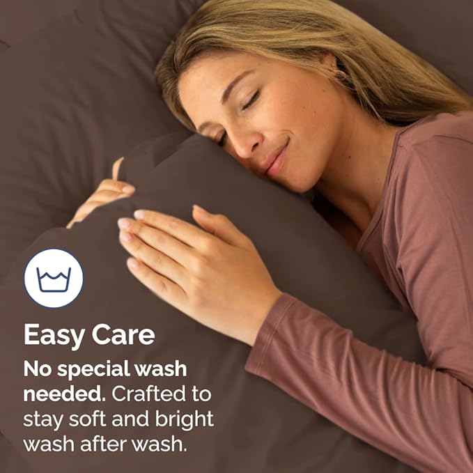 Queen Pillow Cases - 2 Pack - Super Soft Pillowcase Covers - Envelope Enclosure - Hotel Quality Pillow Protectors - Wrinkle Free, Fade, Shrink & Stain Resistant - Machine Washable - 20" x 30" (Brown)