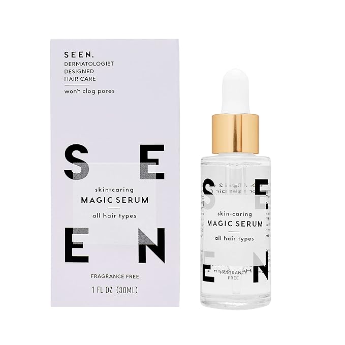SEEN Magic Serum, Fragrance Free - Non-Comedogenic & Hair Serum- Anti Frizz- Dermatologist-Developed - Safe for Sensitive, Eczema & Acne Prone Skin