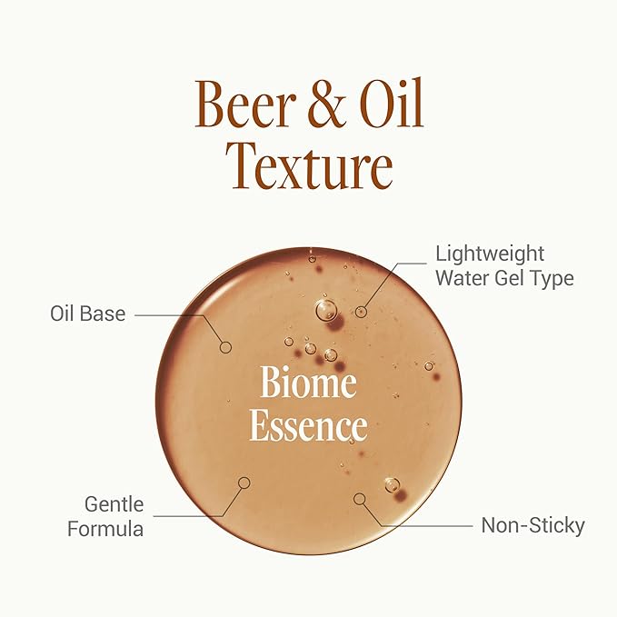 ANILLO Dark Beer Biome Hair Essence - Strengthening & Nourishing Damage Repair Hair Oil Serum with Biotin, Olive Oil, Beer Yeast &10-type Protein Complex - Vegan, Paraben & Silicone Free 1.69 fl oz