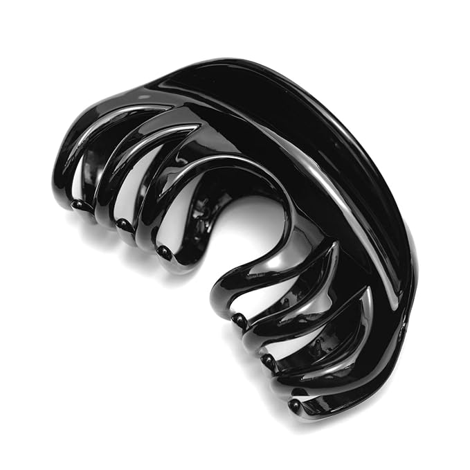 Youxuan 4 Inch Hair Claw for Women, Pretty Clip, Grip for Thick Hair, Black