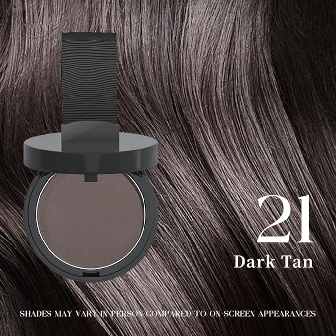 Maycheer Hairline Powder for Women - Hair Rich Shading Powder, 30 Colors Magic Root Cover Up (Dark Tan 21)