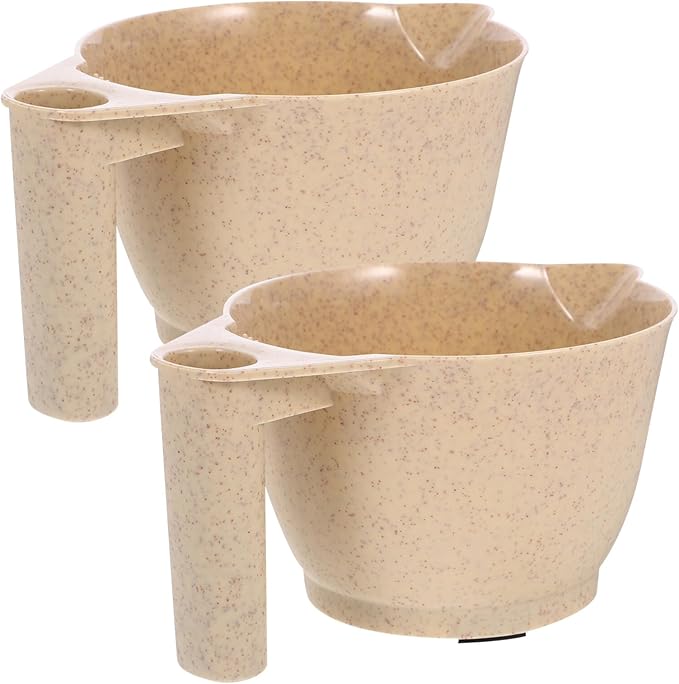 Luxshiny Hair Dye Bowls Set of 2 Mixing Bowls for Hairstylist Sturdy Handles Hair Coloring Kit