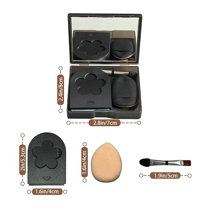 Root Touch Up Powder Hair Color Medium Brown, Root Cover Up Hair Powder for Women Scalp Concealer, HairlinePowder for Women GrayHair