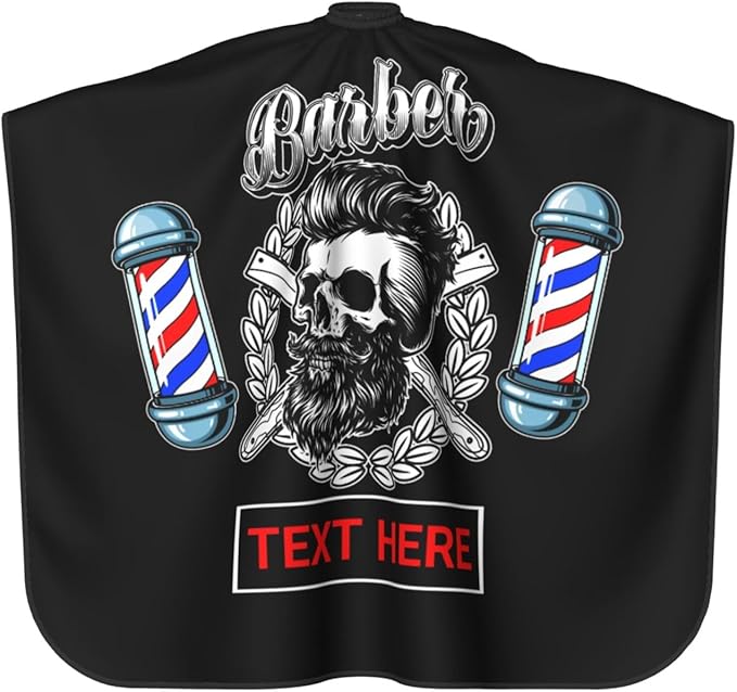 Custom Barber Cape for Men Personalized Professional Hair Cutting Cape with Text for Home Salon Barbershop