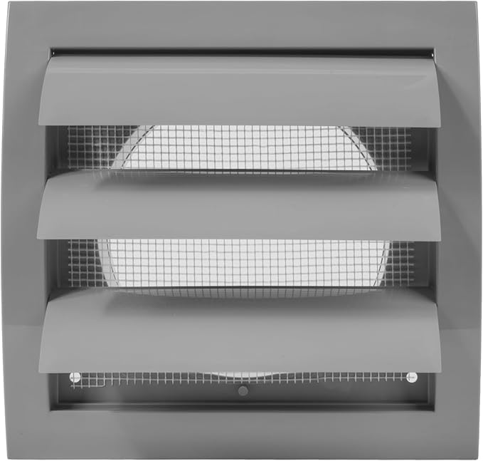 Repa Market 4 Inch Gray Dryer Vent Hood/Duct Cover for Walls or Ducting/ABS Plastic Grille with Flaps & Insect Screen/Exhaust and Dryer Vent Covers for Indoor & Outdoor Use