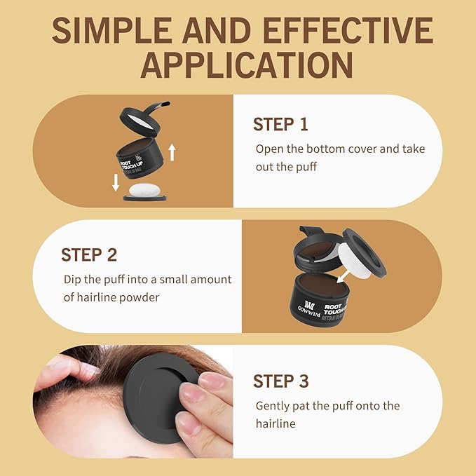 Gowwim Root Touch up Powder, Instantly Gray Hair Cover up Hairline Powder for Women & Men Waterproof and Sweatproof Root Cover Up Long-Lasting for Thinning & Loss Hair (Light Blonde1, 4g)