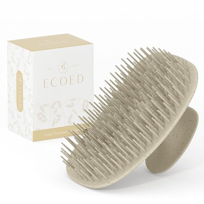 Scalp Massager Shampoo Brush,Scalp Scrubber for Dandruff Removal, Scalp Care Hair Brush Wet & Dry detangler for Men and Women. (Grey, 1pc- Soft for Short & Medium Hair)