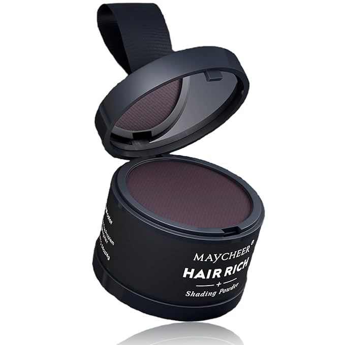 Maycheer Hairline Powder for Women - Hair Rich Shading Powder, 30 Colors Magic Root Cover Up (Dark Purple 15)
