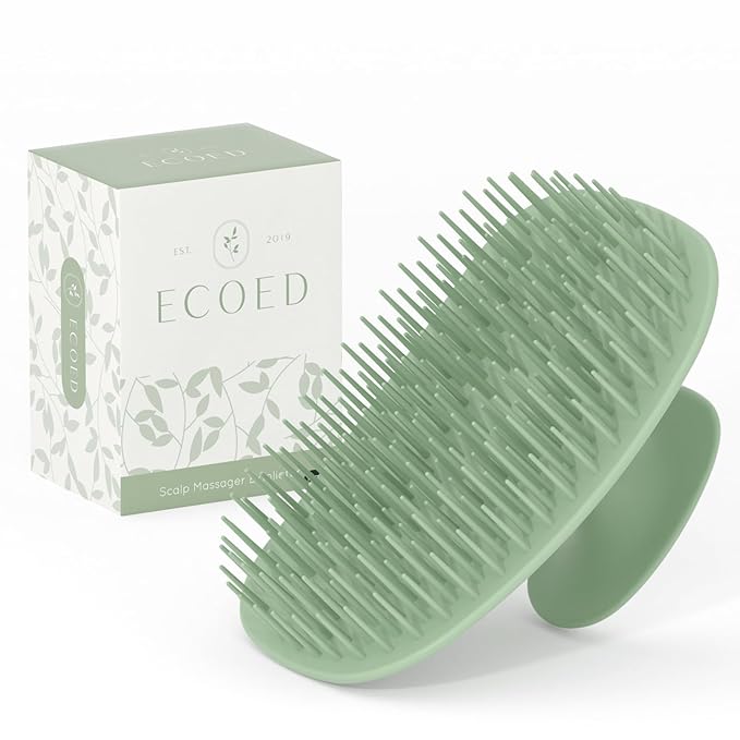 Scalp Massager Shampoo Brush,Scalp Scrubber for Dandruff Removal, Scalp Care Hair Brush Wet & Dry detangler for Men and Women.Suitable for Short Medium Hair(Green)
