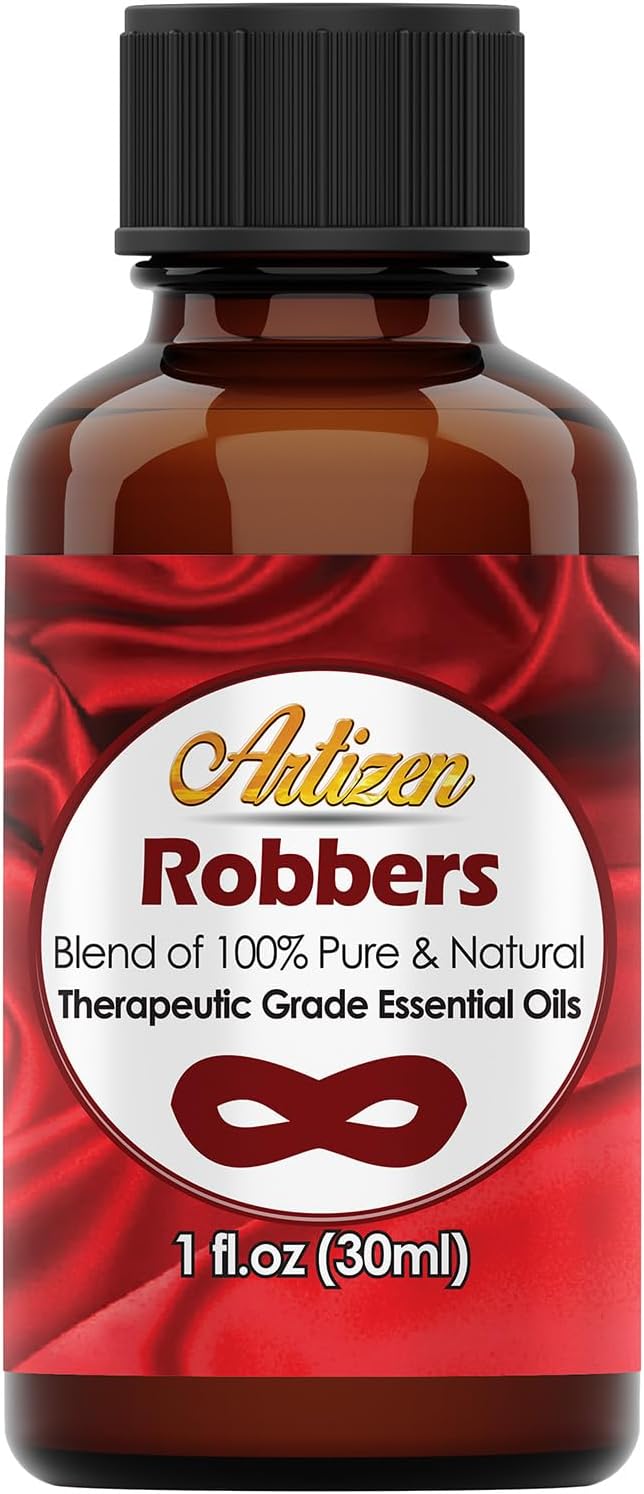Artizen Robbers Blend Essential Oil (100% Pure & Natural - Undiluted) Therapeutic Grade - Huge 1oz Bottle for Aromatherapy, Relaxation, Skin Therapy & More - Aromatherapy Essential Oil