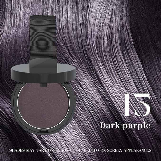 Maycheer Hairline Powder for Women - Hair Rich Shading Powder, 30 Colors Magic Root Cover Up (Dark Purple 15)