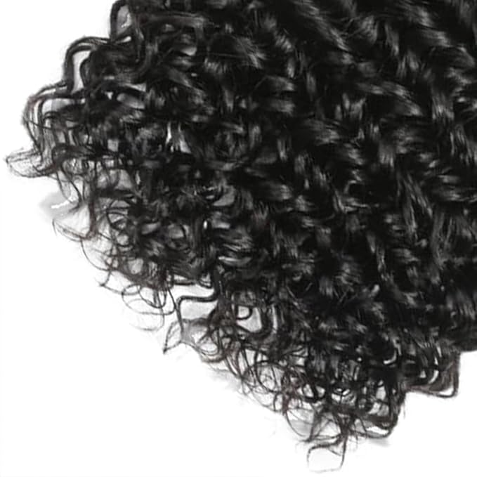 28 30 32 Natural Black Water Wave Bundles Human Hair Color 1B Bundles Niegmeag Peruvian Virgin Soft and Silky Remy Hair Extensions Double Weft Color 1B Wet and Wavy Bundle