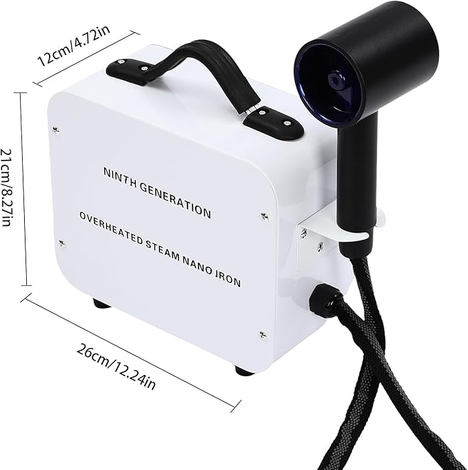 Nano Hair Steamer, 1300W Hairs Salon Steamer Spray Gun, Hair Salon Hair Face Care Spray w/11.8 OZ Water Tank, Professional Steamers Gun for Homes, Beauty Hospitals, Offices(White)