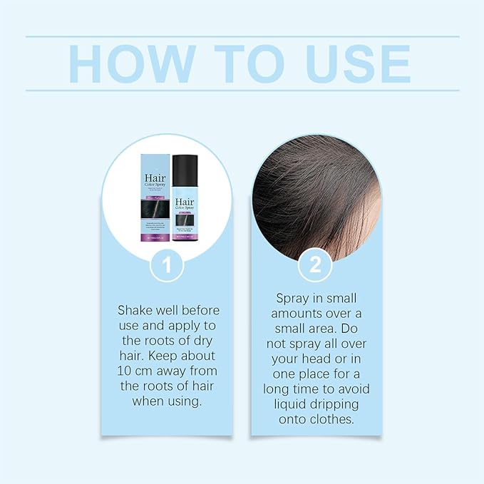 Temporary Root Touch Up Spray,Temporary Root Touch Up Hair Color Spray,Instant Covers Grey Hair (Black, Dark Brown, Light Brown)