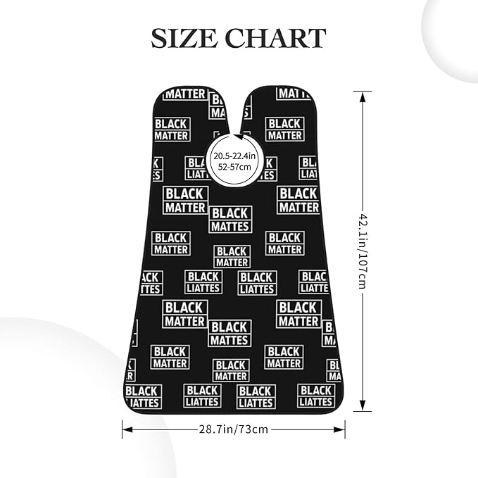 Adjustable Non-Stick Beard Apron, Hair Catcher Cape for Shaving Grooming, Waterproof with Suction Cups Men, Black People Lives Matter Shave Bib