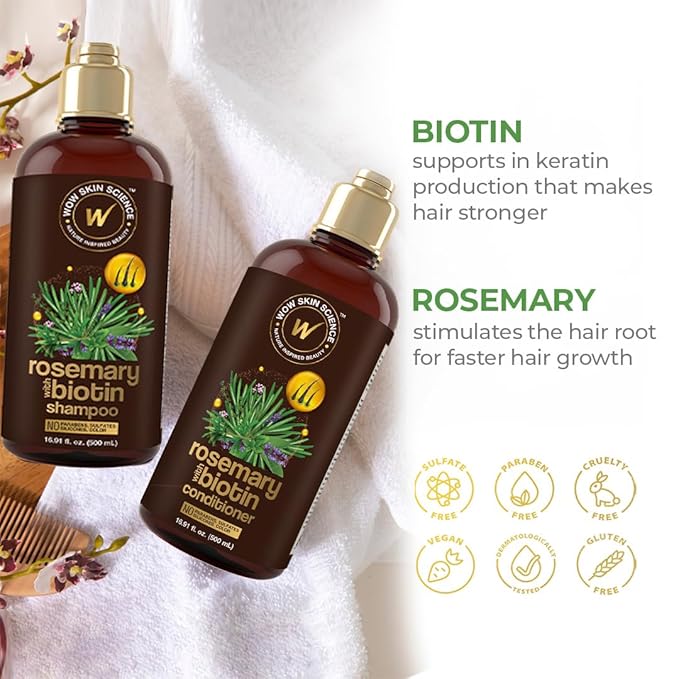 WOW Skin Science Rosemary with Biotin Shampoo & Conditioner Duo 16.9 oz