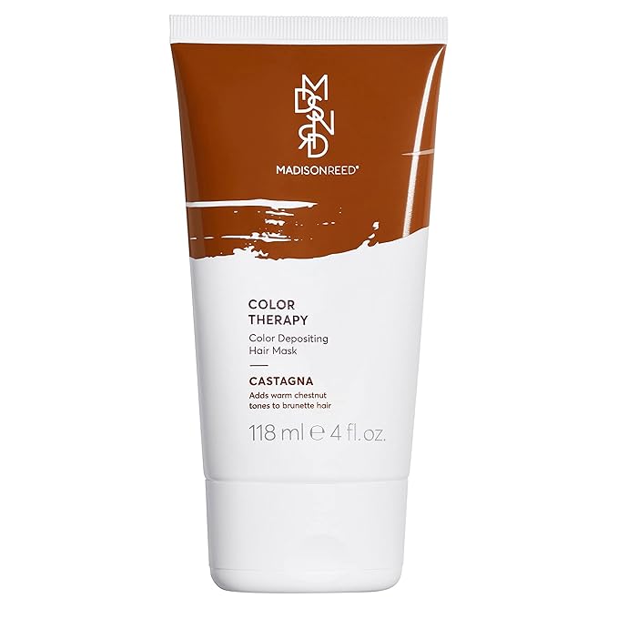 Madison Reed Color Therapy, Castagna, Color Depositing Hair Mask & Deep Conditioning Treatment, Intensely Hydrating, Refreshes Color & Tone, Keratin & Argan Oil, 4 Fl Oz (118 mL)