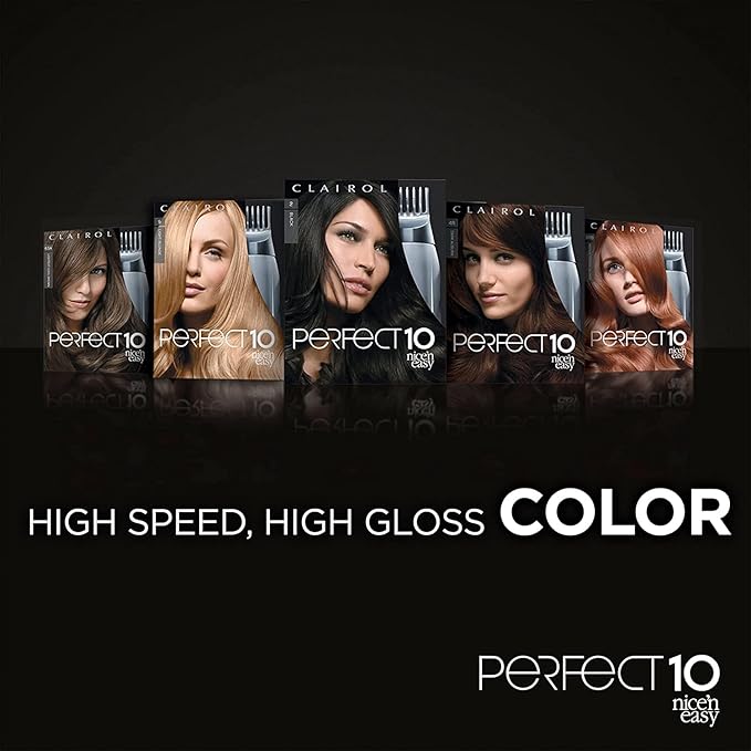 Clairol Nice'n Easy Perfect 10 Permanent Hair Dye, 6R Light Auburn Hair Color, Pack of 1
