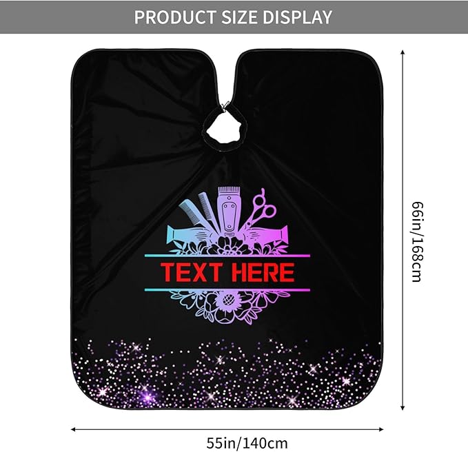 Custom Barber Cape for Men Personalized Professional Hair Cutting Cape with Text for Home Salon Barbershop
