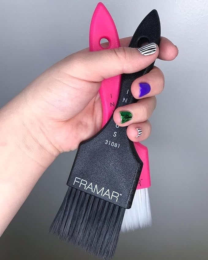 Framar Power Painter Hair Dye Brush - Hair Coloring Brush, Hair Dying Brush to Apply Hair Color, Blending Hair Color Brush Set, Balayage Tools, Dye Application Brush to Paint Hair, Tint Brush - 2 Pk
