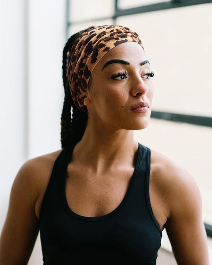 Extra Wide Headbands for Women Large Turban Headband Non Slip Boho Elastic Hairband Hair Twisted Knot Head Bands Accessories