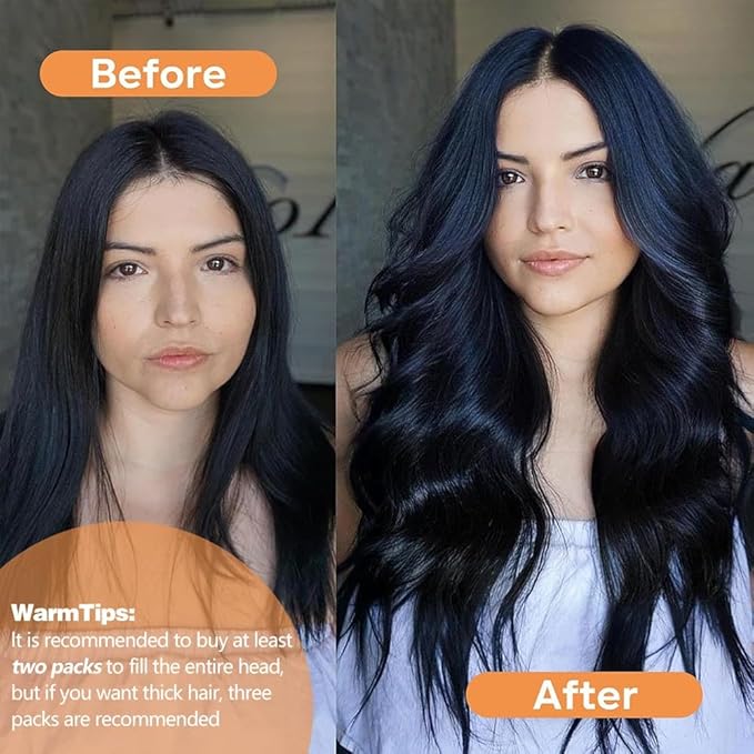 FB27 Balayage Clip In Hair Extensions Real Human Hair Straight Highlight Clip ins for Black Women 8Pcs with 18Clips 120g 22inch #T1B/1B/27 Balayage Black to Blonde