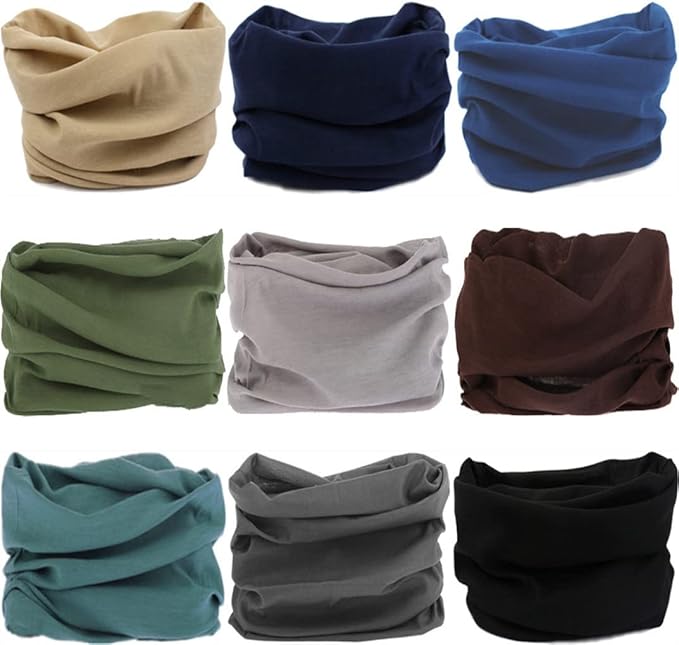 Headband Neck Gaiter Head Wrap Headwear Face Mask Magic Scarf Bandana for Men and Women