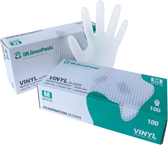 Clear Vinyl Food Safe Disposable Gloves Latex Free Powder Free for Food Prep Handling Cooking Cleaning