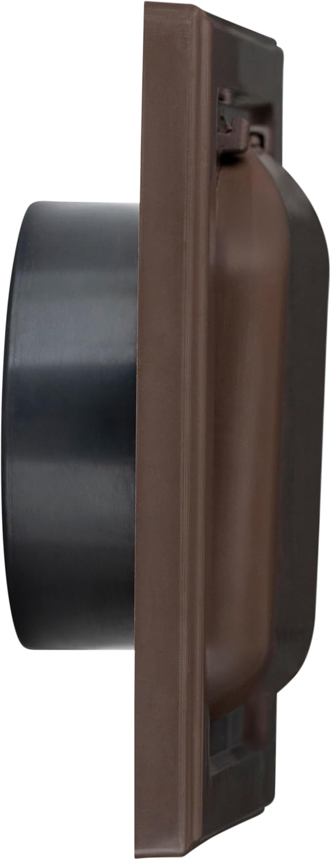 NO-PEST VENT, Exclusive Dual Door Dryer Vent Cover Outdoor 4 inch with Collar, Made in USA w Highest UV Resistant Plastic in any Outdoor Vent Cover (Brown, 4" Plastic WIth Collar)