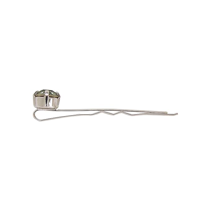 L. Erickson Little Gem Bobby Pin Pair - Black Diamond/Silver
