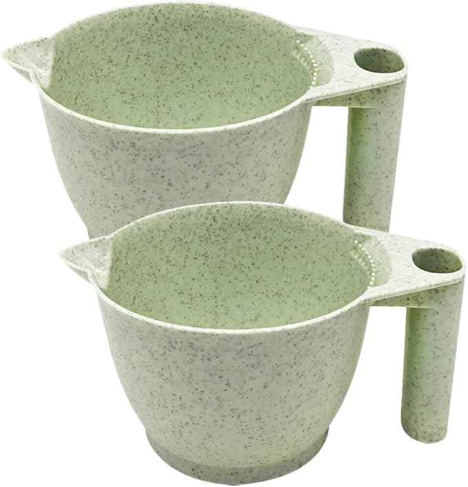 Luxshiny 2pcs Hair Dye Mixing Bowl for Salon Tint Bowl Set Ergonomic Handle Pp Material Easy to Clean