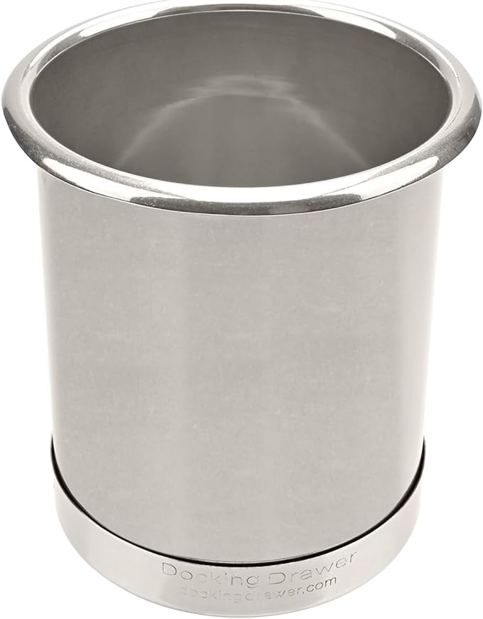 Docking Drawer 5" Stainless Steel Canister for Hot Tools, Capped Design, Safely Stow Styling Tools