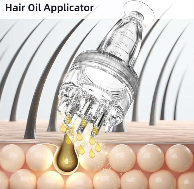 Hair Oil Applicator,Scalp Massager Hair Growth Oil Bottle With Comb,Minoxidil Applicator Hair Oiling Dispenser Brush,Massage Root Comb Applicator Bottle Scalp Tool For Thin Growth Serums