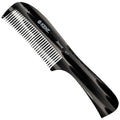 Kent 10T Black Graphite Large Detangler Comb, Wide Tooth Comb for Wet and Dry Curly Hair, Rake Combs for Women With Thick Hair, Saw-Cut and Hand Polished, Handmade in England