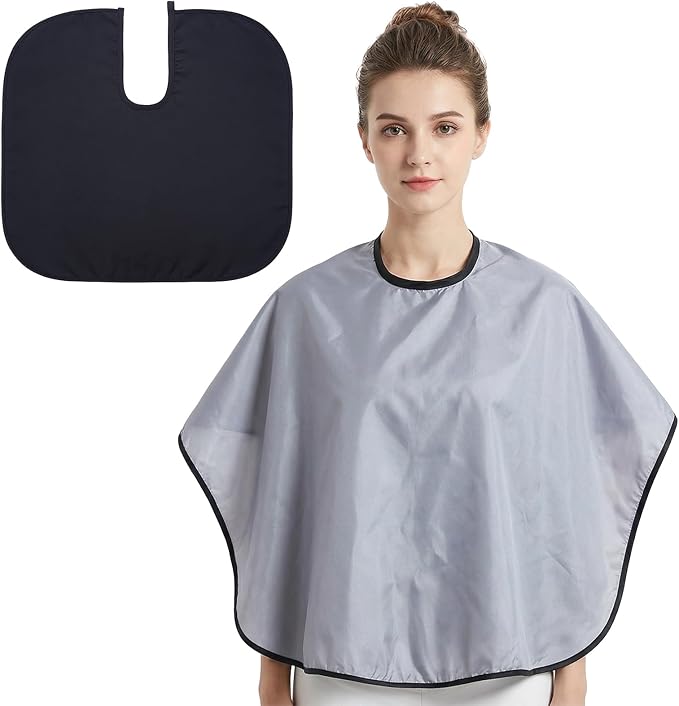 Short Makeup Cape Waterproof Salon Beauty Artist Capes Professional Comb-out Haircutting Shampoo Cape for Women Men Styling Hair Dye
