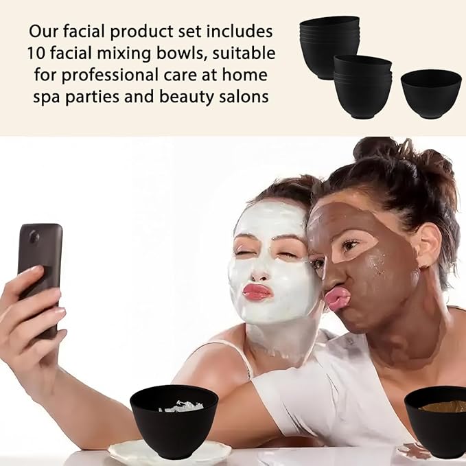 8 Piece Silicone Mixing Bowl Set, 3.93-Inch Microwaveable Silicone Bowls, Facial Bowls for Aestheticians, for Facial Masks, Mud Masks and Other Skin Care Products