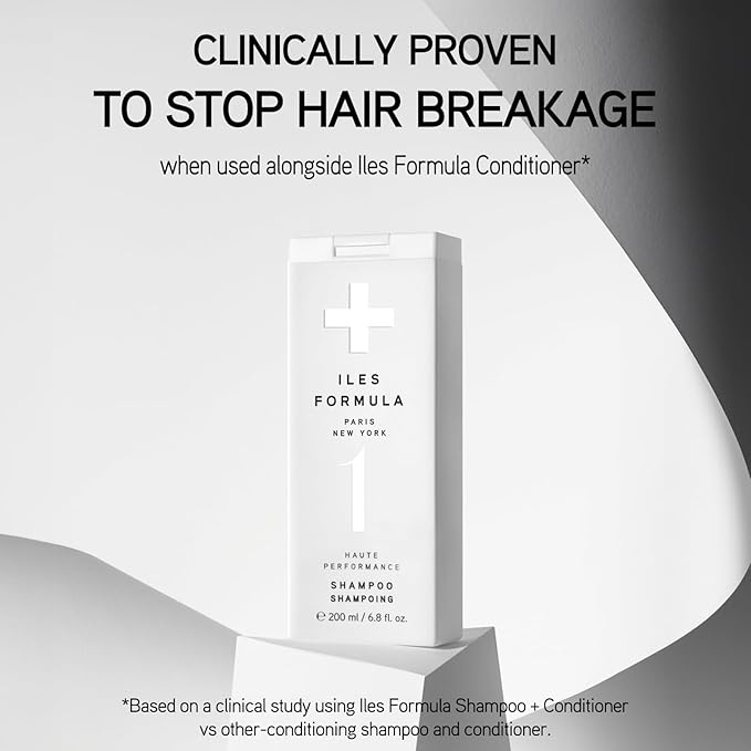 ILES FORMULA Shampoo for Dry, Damaged, Frizzy or Color Treated Hair - Hydrating, Sulfate Free Shampoo – Salon Grade, Color Safe, Moisturizing Formula that Controls Humidity & Boosts Shine