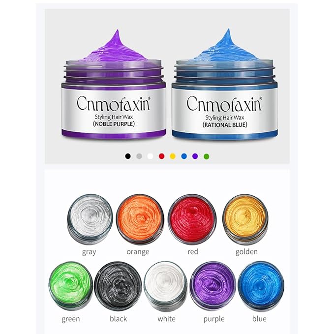 Red Temporary Hair Color Wax,Hair Wax Color,Washable Gray Hair Dye for Men & Women,for Party,Cosplay & Daily 4.23 oz