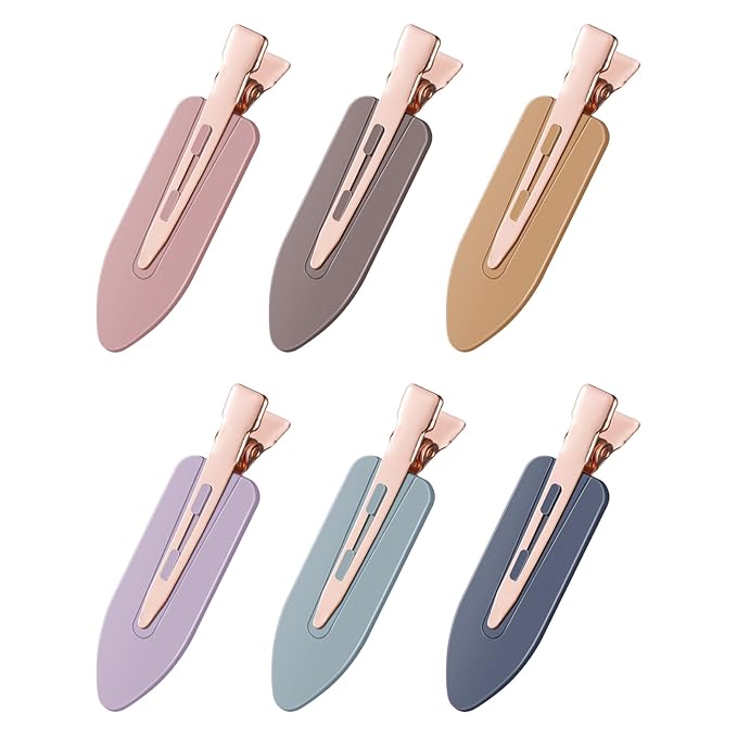 D No Crease hair clips - Creaseless No Bend Hair Clip for Woman - Hair Clips for Makeup Bangs Hair styling Salon Skincare Clips