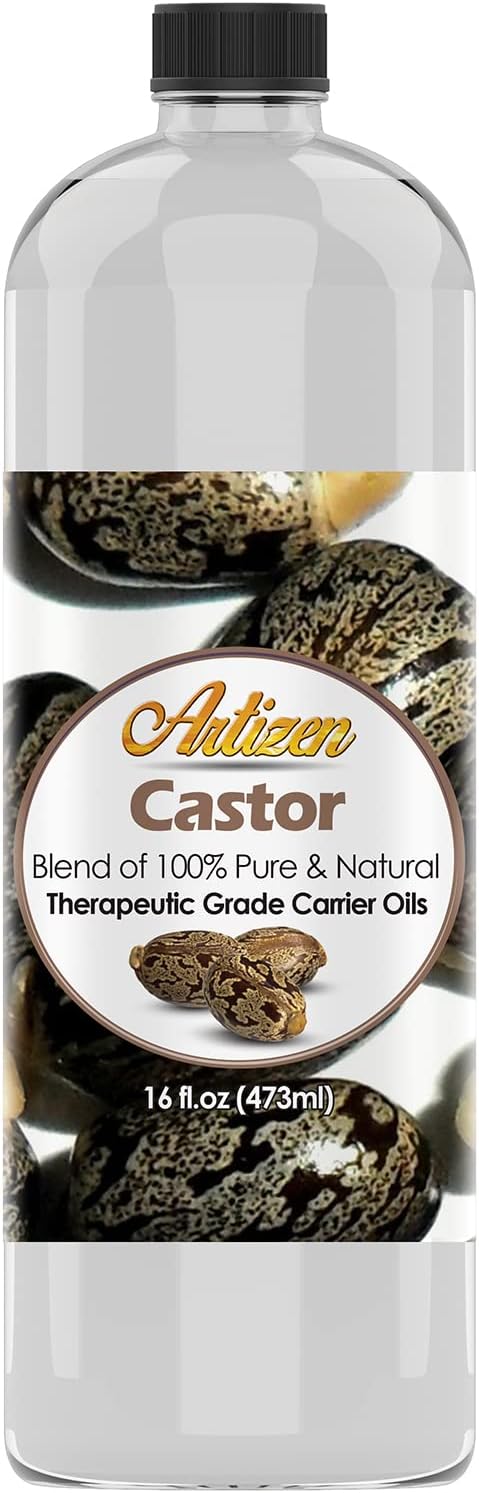 Artizen Pure Castor Oil – Therapeutic Grade Hair, Skin & Body Moisturizer (Bulk 16oz)
