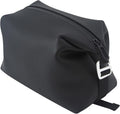 6"x 9.84" 4.5L Large Silicone Toiletry Bag,Waterproof Leakproof Foldable Travel Organizer,Dopp Kit Alternative for Men & Women,Black