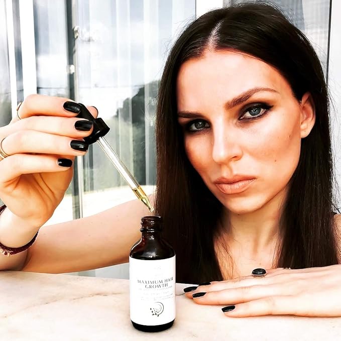Maximum Slim Noa's Choice ORGANIC Ayurvedic Hair Growth Formula for FULLER, Longer, Thicker, Healthier Hair. Revive your Hair and Scalp TODAY! Best Treatment for Hair Loss & Thinning Hair 2.1 oz