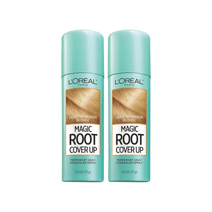 L'Oreal Paris Hair Color Root Cover Up Hair Dye Light to Medium Blonde 2 Ounce (Pack of 2) (Packaging May Vary)
