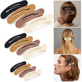 Large Duck Billed Banana Clips, Ahoney 12 Pack Alligator Hair Clips for Thin Thick Hair - 3 Sizes Lay Flat Styling Accessories for Women (Neutral)