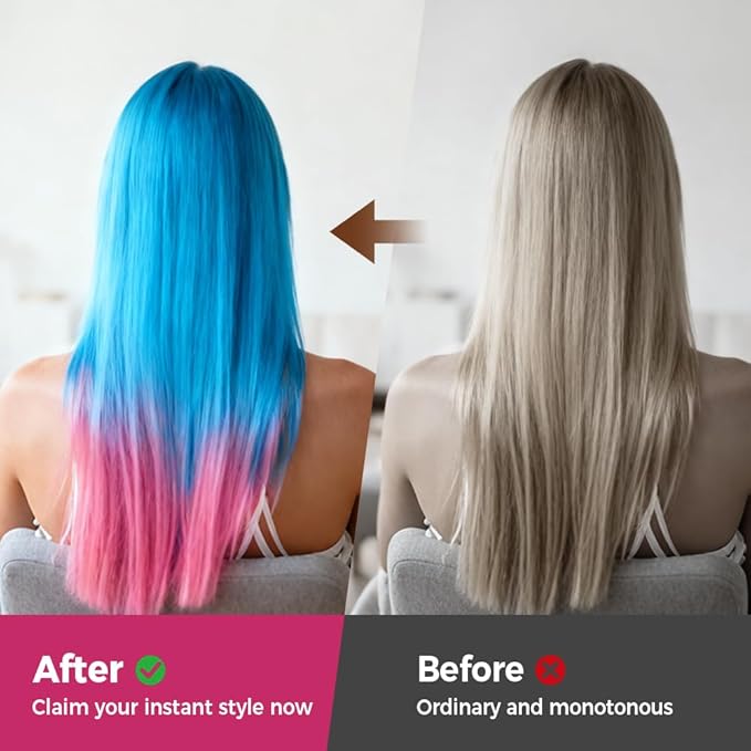 Festive Fun Hair Chalk Combs, 2026 New Chalk Hair Color for Girls, Temporary Wash out Hair Color Kids, Christmas Girl Gifts, Skin Safe Materials (12 colors)