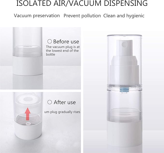 TRENDBOX 120ml / 4oz Airless Spray Bottle Refillable Travel Container for Cosmetic Makeup Water - 6 Pack